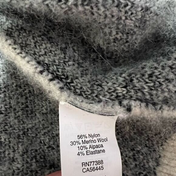 Madewell Ryder Open Cardigan Sweater in Birds Eye Windowpane Alpaca Blend Sz M - Picture 6 of 6